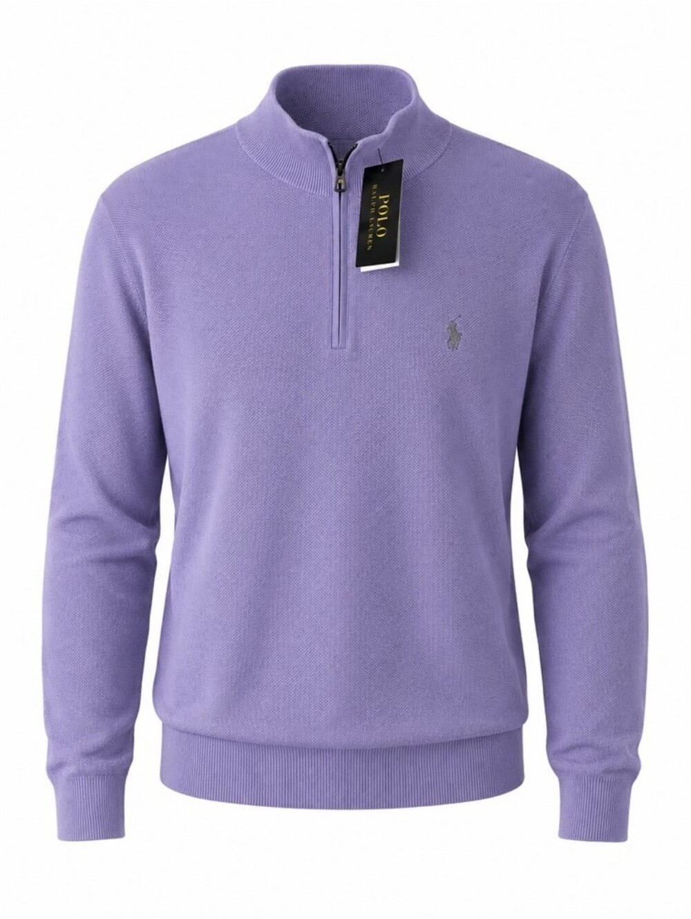 Polo by Ralph Lauren Men's Lavender Half-Zip Pullover Sweater